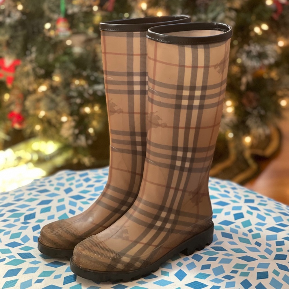 Burberry rain boots